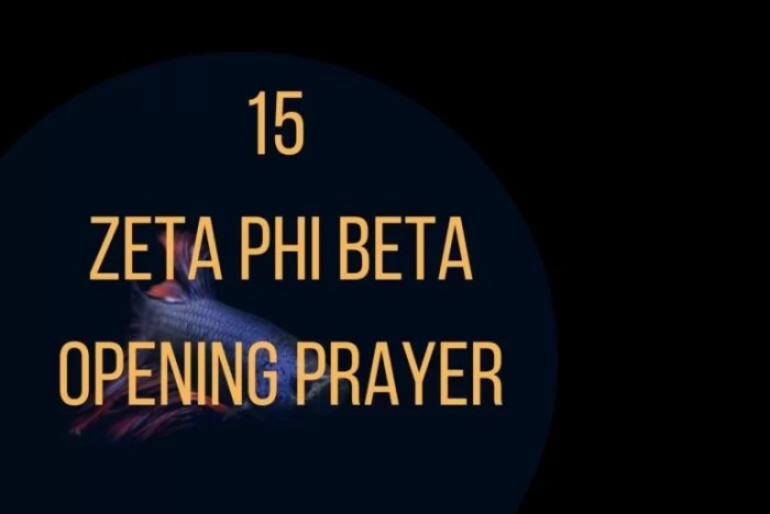 Zeta phi beta closing prayer