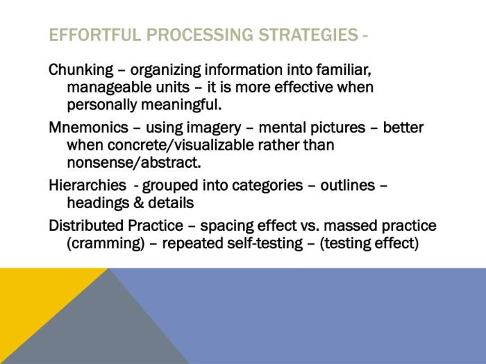 Effortful processing can only occur with