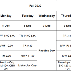 Fl poly final exam schedule