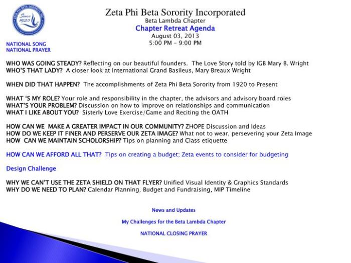 Zeta phi sorority chapter